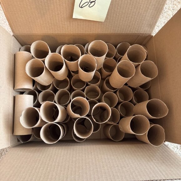 68 Empty Toilet Paper Rolls Cardboard Tubes Arts & Crafts School Project - Picture 3 of 3